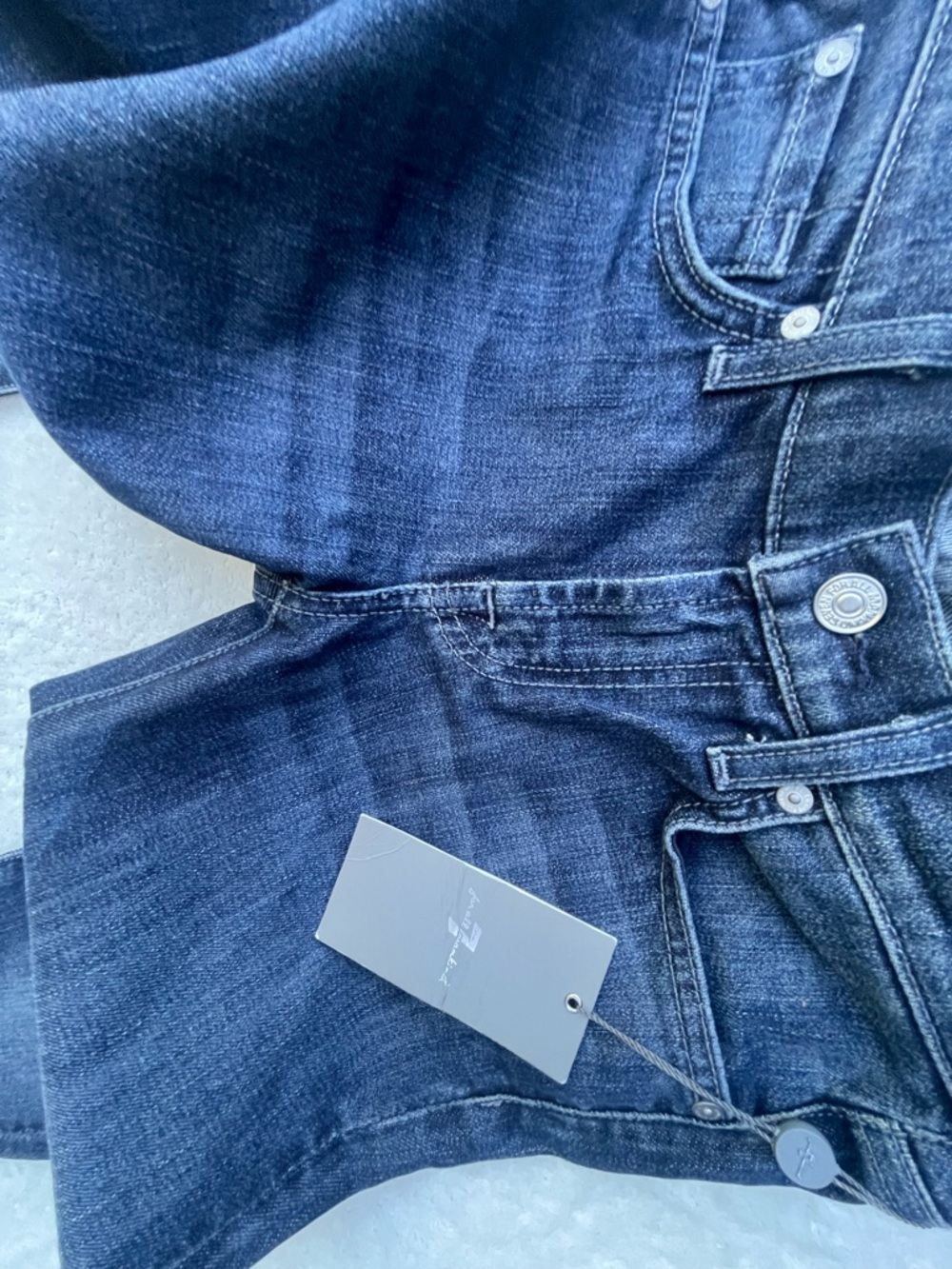 7 for All Mankind Gwenevere Super Skinny Jeans Low Rise Dark Wash Size 24 Denim - Picture 12 of 16
